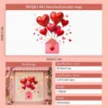 Heart balloons and envelope static window sticker for Valentine's Day decor - RHQRJ-001 (30*30cm)