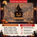 Pegatina estática de Halloween para ventana con caldero calabaza y castillo, varios tamaños - Pequeño 40*69CM / RHWSJUV-039 (Atracción Estática)