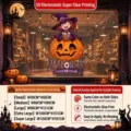 Adorable Halloween witch and pumpkin static window sticker for glass door decorations - Glue-Free Static Cling (RHWSJUV-026) / 40*60cm