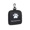 Pochette d'entrainement imperméable pour chien en cuir synthétique noir avec fermeture éclair. - Noir