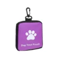 Sac à friandises pour chien violet, pochette d'entraînement portable avec crochet et fermeture. - Violet