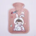 Cute plush hot water bag mini cartoon bunny girl pink hand warmer for belly heating winter - Pink - Large Warm Baby