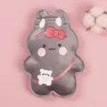 Bouillotte en peluche cartoon grise mignonne pour les mains et le ventre hiver chaud - Style velours Lis (lapin gris espace)
