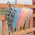 Parapluie transparent à pois manche long mode coloré design droit imperméable protection pluie - Aléatoire / Transparent à Pois