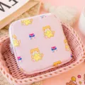 Sac de rangement portable pour serviettes hygiéniques rose joli chat pochette de voyage - Chat Heureux