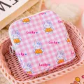 Pochette de rangement rose pour serviettes hygiéniques, joli sac organisateur de maquillage. - Lapin Mignon