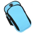 Brazalete deportivo impermeable soporte para telefono movil para fitness al aire libre correr. - Azul lago