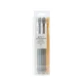 Household soft bristle toothbrush set with 4 colorful pieces in a transparent box, ideal for daily family use. - 4Pcs Set / Macaron Color