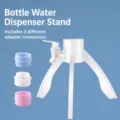 Inverted mineral water bottle stand, plastic dispenser bracket with tap and 3 adapters. - Mineral Water Bottle Holders
