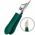 Cortauñas profesional para paroniquia con mango verde y funda protectora para uñas de los pies - Punta Súper Afilada / Verde Oscuro
