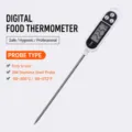 Thermomètre sonde de cuisine numérique avec aiguille en acier inoxydable pour cuisson - Type standard