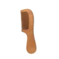 Small peach wood hair comb, portable fine-tooth wooden comb variant for daily hair care. - With Handle