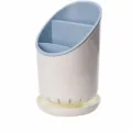 Kunststoff Stäbchenhalter Küche Aufbewahrung Regal Abtropfkorb Organizer hellblau - Blau