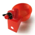 Automatic poultry water bowl for chickens ducks and pigeons plastic drinking cup feeder hardware - Red