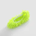 Fluoreszierend grüne Chenille faule Mopp Schuhe Abdeckung für einfache Bodenreinigung. - Einheitsgröße, 2 Stück / Grün