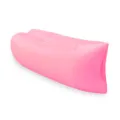 Pink inflatable lazy sofa outdoor air bed portable single camping couch lightweight air mattress - Pink