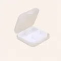 Portable 4-grid pill box mini travel medicine organizer plastic storage container white - White
