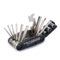 Portable folding bicycle multi-tool with hex keys, screwdriver and socket wrench bits. - 16-in-1 Multi-Function Tool