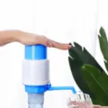 Manual bottled water pump, blue and white press type water dispenser for home kitchen use - Upgraded Water Pump