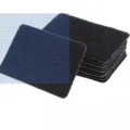 Carrés de velcro adhésifs noirs, ruban antidérapant pour tapis et coussins de canapé. - Carré / Lot de 5 Paires / Noir