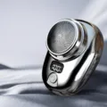 Portable mini electric shaver for men, rechargeable travel waterproof rotary razor in silver - Color Boxed / SQ-026 Silver