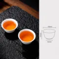 Disposable rice husk kung fu tea cup, small tasting cup, white insulated design, 60mm diameter. - Rice Husk Tea Cup / 50 Pieces/Pack