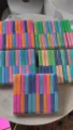 7-way multi-color nail buffer sanding file block set for professional manicure shaping and polishing. - Long 17.8x2x1.5cm