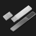 Lima per Unghie in Vetro Professionale Lucidatore Manicure con Custodia Trasparente - Testa Piatta / Imballaggio in scatola