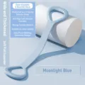 Banda di resistenza in silicone azzurro per allungamento della schiena e fitness. - Blu