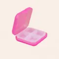 Tragbare 4-Faecher Kunststoff Pillenbox Reise Mini Pillenorganizer Aufbewahrung rosa - Rosa