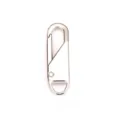 Silver metal detachable zipper pull snap hook alloy hardware replacement for bags clothes. - Silver