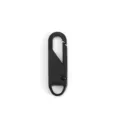 Detachable metal zipper pull slider replacement tool-free tab for bags jackets and boots - Black
