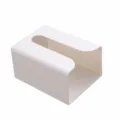 Caja de panuelos de pared de plastico impermeable portarrollos para bano cocina hogar - S / Blanco