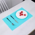 Alfombrilla antideslizante impermeable para cajones y muebles de cocina practica - Paquete de 4 Piezas / Azul