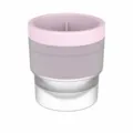 Silicone ice ball mold for whiskey, double layer ice maker cup in ice pink color for home use. - Large / Bagged / Pink