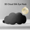3D cloud ice silk sleep mask block light breathable comfortable ergonomic eye cover shade - Dark Color