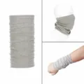 Asciugamano Sportivo Raffreddante Rete Traspirante Fascia Sudore Grigio Sciarpa Magica - Grigio chiaro