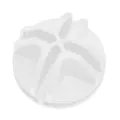 White plastic cross wardrobe connector buckle for modular storage cabinet assembly and fixing. - White