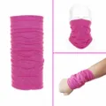 Ghetta da collo rinfrescante in rete rosa fascia sportiva e polsino traspiranti. - Rosso rosa