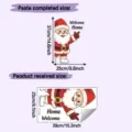 Detailed dimensions for cartoon Santa Claus wall sticker showing layout and sheet size. - 23*39CM (HY-F1044)