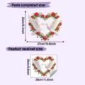 Detailed dimensions for heart and peace dove decorative home wall decal sticker sheet - Heart Peace Dove Style (HY-M581) / 25*29cm