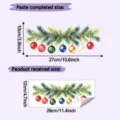 Dimension details showing the received and applied size of Christmas pine stickers. - 12*29cm