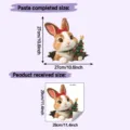 Size chart for cute Christmas rabbit wall sticker with 27cm and 29cm dimensions - 29x29cm (HY-M608)