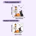 Detailed dimensions of Halloween wall sticker with black cat and pumpkin design. - 29x29cm Hybrid Full Transparent