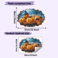 Dettaglio delle specifiche dimensionali per l'adesivo murale zucca Halloween - 40*60CM/HY-E319