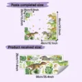 Detaillierte Größen für Dinosaurier-Dschungel-Wandaufkleber in fertigem Layout und Bogenform - Dinosaurier Dschungel (HY-C129) / 30x90cm (2 Stücke)
