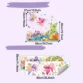 Dimensiones detalladas de los vinilos decorativos de hadas de las flores con tallas - 30*90cm*2pcs