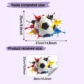 Comparaison de taille détaillée du sticker foot : dimensions collées et reçues - 27*39cm/HY-F927