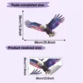 Guide des tailles pour l'autocollant mural aigle avec drapeau US et ailes étoilées. - 30*60cm/HY-B242