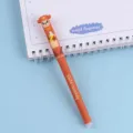 Cute cartoon monkey erasable gel pen 0.7mm friction erasable smooth writing stationery. - Monkey / Charcoal Black
